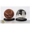 Image 2 : 2010 SILVER PLATED FREEDOM TOWER, 1 OZ COPPER TWIN