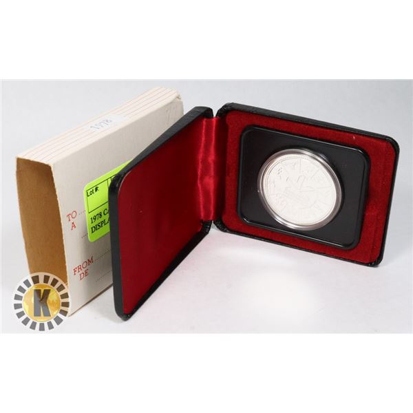 1978 CANADIAN SILVER DOLLAR IN DISPLAY