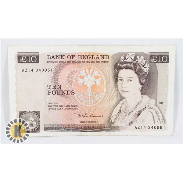 BANK OF ENGLAND 10 POUND BANK NOTE