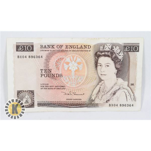 BANK OF ENGLAND 10 POUND BANK NOTE