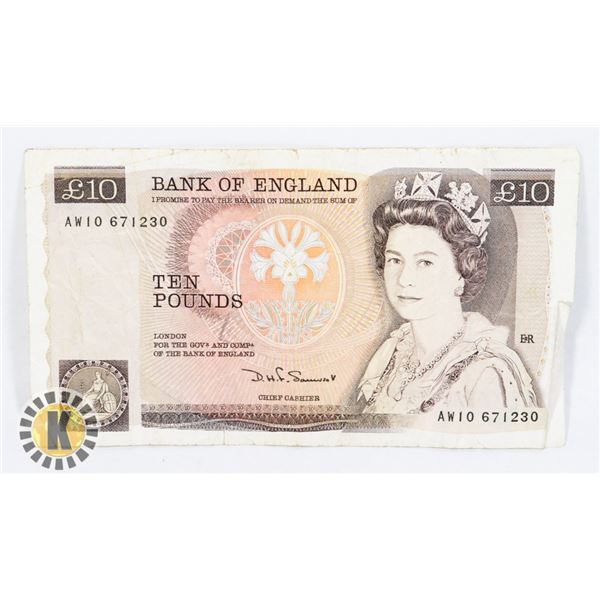 BANK OF ENGLAND 10 POUND BANK NOTE
