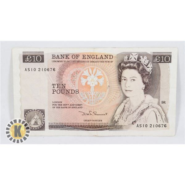 BANK OF ENGLAND 10 POUND BANK NOTE