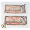 TWO CANADIAN 1954 TWO DOLLAR BANK NOTES