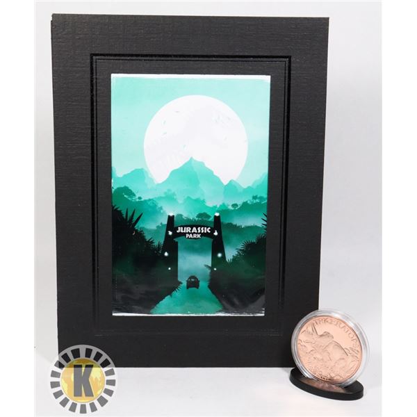 1 OZ. JURASSIC PARK-TRICERATOPS COPPER ROUND