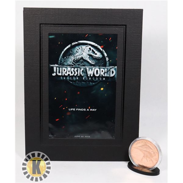 1 OZ. JURASSIC WORLD-PARASAUROLOOPHUS COPPER ROUND