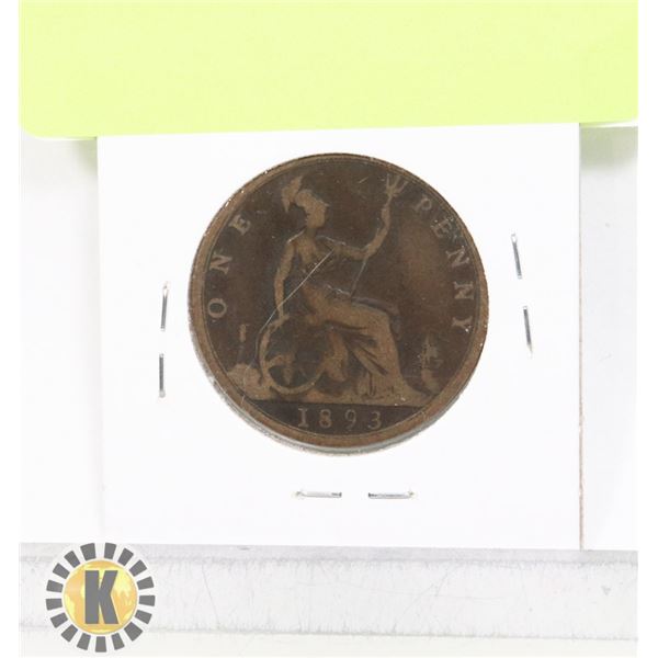 1893 QUEEN VICTORIA UK PENNY
