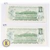 Image 2 : TWO CANADIAN 1973 ONE DOLLAR BANK NOTES