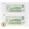 Image 2 : TWO CANADIAN 1973 ONE DOLLAR BANK NOTES