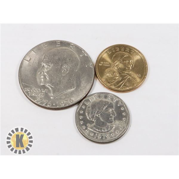 USA THREE DOLLAR COIN BUNDLE, YEARS INCLUDE