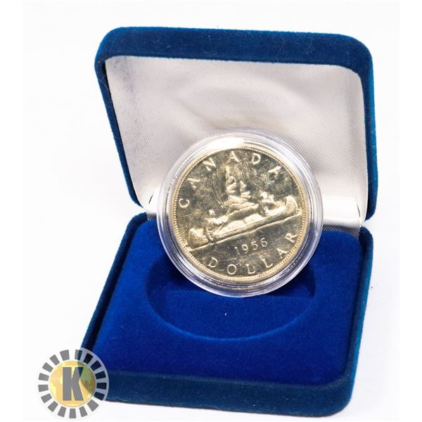 1956 CANADIAN SILVER DOLLAR IN BLUE BOX