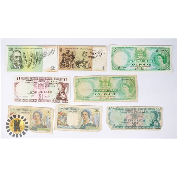 BAG OF ASSORTED FOREIGN PAPER MONEY