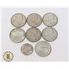 Image 1 : LOT OF 8 ASSORTED CANADIAN SILVER COINS