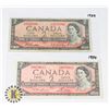 Image 1 : TWO CANADIAN 1954 TWO DOLLAR BANK NOTES