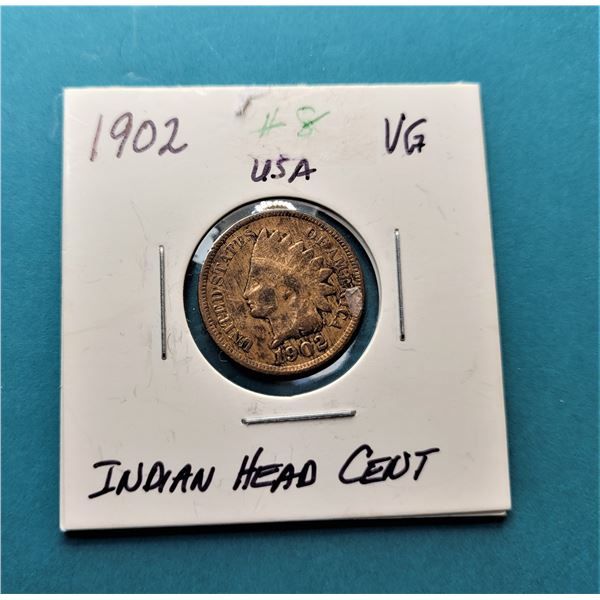 12)  US 1902 INDIAN HEAD PENNY.