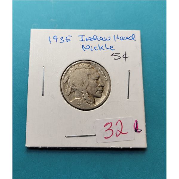 14)  US 1935 INDIAN HEAD NICKLE.