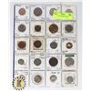 Image 1 : 18)  LOT OF 20 WORLD COINS.