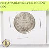 Image 1 : 1930 CANADIAN SILVER 25 CENT COIN