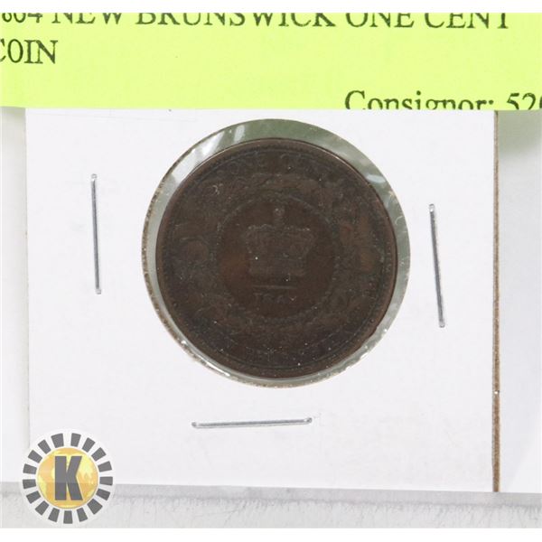 1864 NEW BRUNSWICK ONE CENT COIN