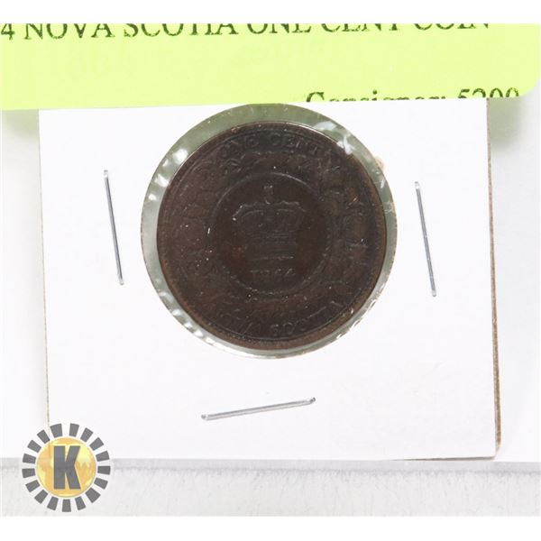 1864 NOVA SCOTIA ONE CENT COIN