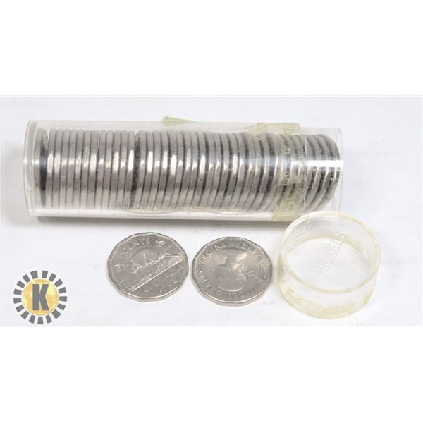 TUBE OF 1962 CANADIAN NICKELS