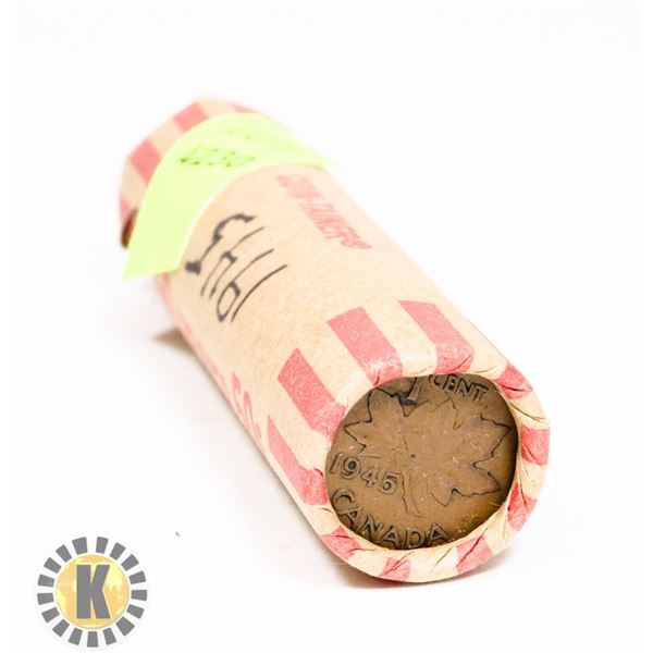 ROLL OF 1954 CANADIAN PENNIES