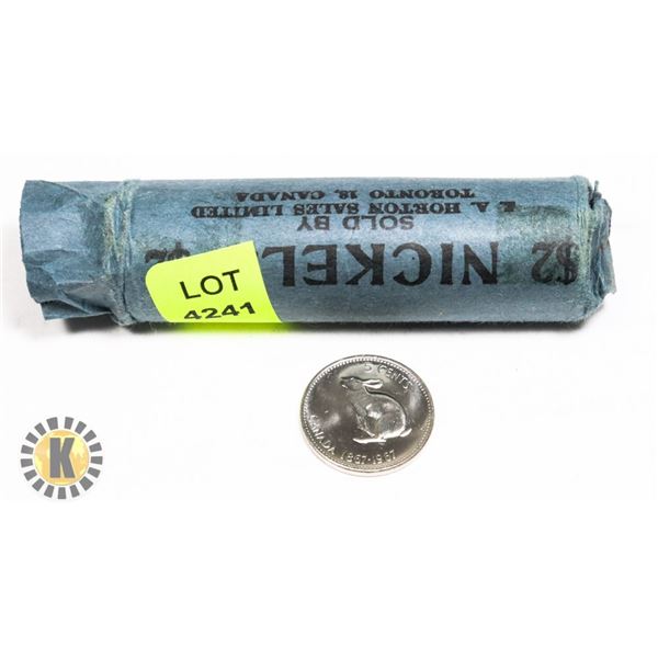 ROLL OF 1967 CANADIAN NICKELS