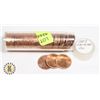 TUBE OF 1983 CANADIAN PENNIES MARKED FAR BEAD BU