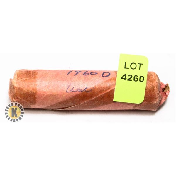 ROLL OF 1960 CANADIAN PENNIES MARKED UNC