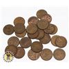 BAG OF MIXED CANADIAN PENNIES, SOME AS OLD AS