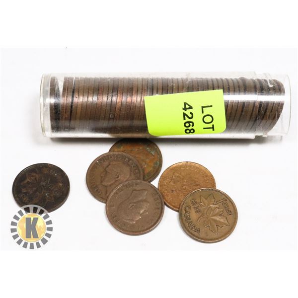 ROLL OF 1938 CANADIAN PENNIES