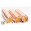 THREE UNCIRCULATED ROLLS OF 2007 CANADIAN PENNIES