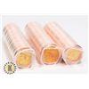 THREE UNCIRCULATED ROLLS OF 2007 CANADIAN PENNIES