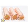 THREE UNCIRCULATED ROLLS OF 2008 CANADIAN PENNIES