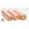THREE UNCIRCULATED ROLLS OF 2008 CANADIAN PENNIES