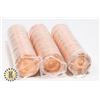 THREE UNCIRCULATED ROLLS OF 2010 CANADIAN PENNIES