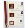 LOT OF THREE 22K GOLD REPLICA STAMPS WITH FIRST