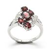 Image 1 : SILVER GARNET CZ(3.5CT) RHODIUM PLATED RING