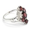 Image 4 : SILVER GARNET CZ(3.5CT) RHODIUM PLATED RING