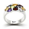 Image 1 : SILVER MULTI COLOUR GEM STONE(3.35CT) RHODIUM