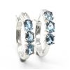 Image 3 : SILVER BLUE TOPAZ LONDON(1.75CT) RHODIUM PLATED