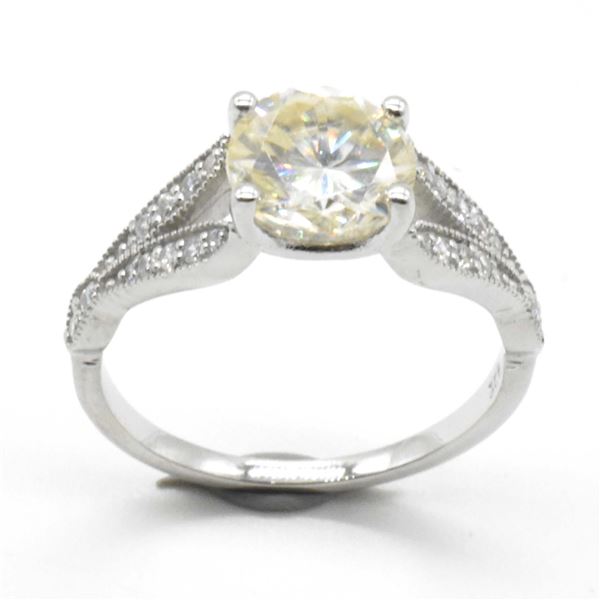 SILVER MOISSANITE(1.75CT) RHODIUM PLATED RING