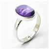 Image 2 : SILVER AMETHYST(5.75CT) MENS RING (~WEIGHT 4.55G)