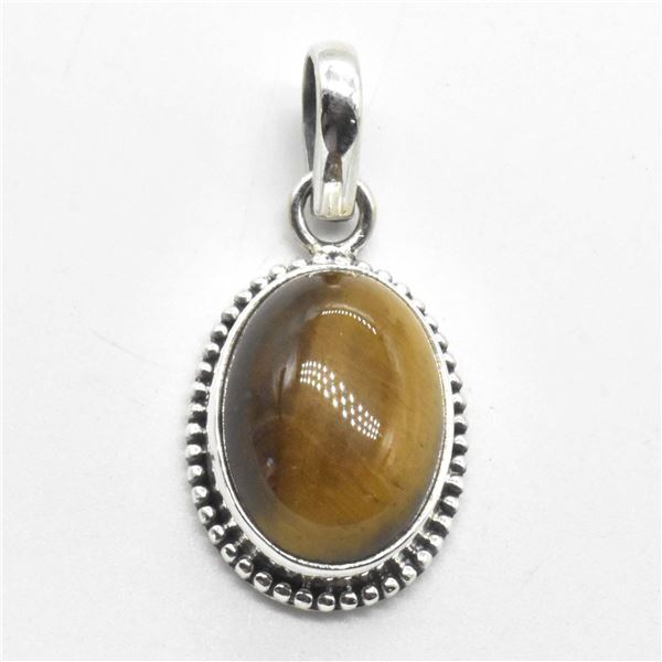 SILVER TIGER EYE(9.45CT)  PENDANT (~WEIGHT 3.95G)