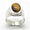 Image 1 : SILVER TIGER EYE(6.15CT) MENS RING (~WEIGHT 5.15G)