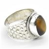 Image 4 : SILVER TIGER EYE(6.15CT) MENS RING (~WEIGHT 5.15G)