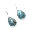 Image 2 : SILVER COPPER  MUHAVE TURQUOISE(8.95CT) EARRINGS