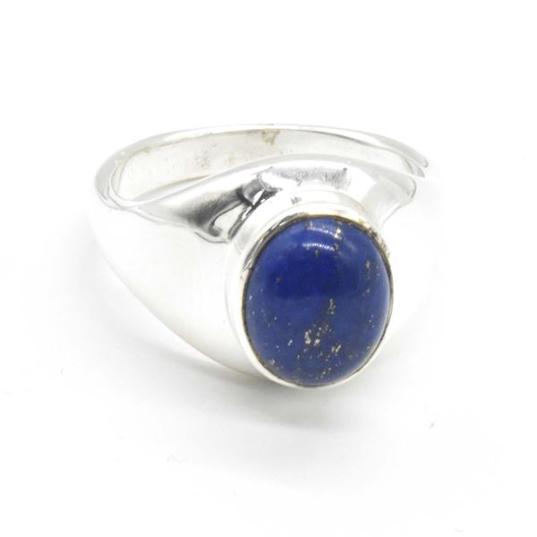 SILVER LAPIS(4.35CT)  RHODIUM PLATED MENS