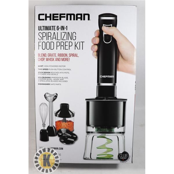 CHEFMAN 6 IN 1 SPIRALING FOOD PREP KIT