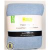 NEW QUEEN SIZE EASY CARE FLEECE BLANKET (BLUE)