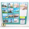 Image 1 : NEW 12 MONTH 2PACK 2022 LIGHTHOUSES CALENDARS